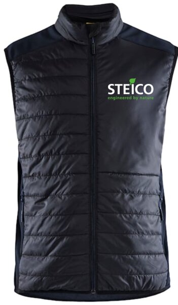 STEICO Weste warm gefüttert Herren schwarz/navy Stick